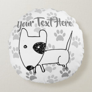 Niedlich English Bull Terrier Rundes Kissen