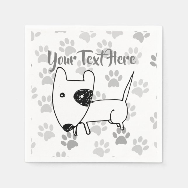 Niedlich English Bull Terrier Serviette (Vorderseite)