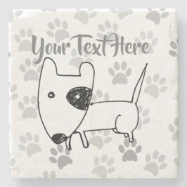 Niedlich English Bull Terrier Steinuntersetzer