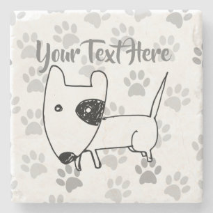 Niedlich English Bull Terrier Steinuntersetzer