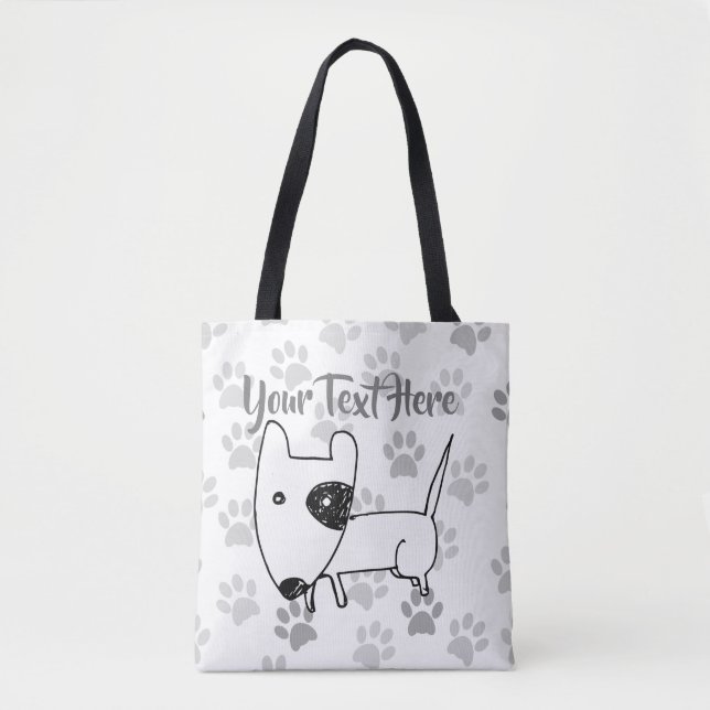 Niedlich English Bull Terrier Tasche (Vorderseite)