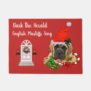 Niedlich English Mastiff Puppy Christmas  Fußmatte