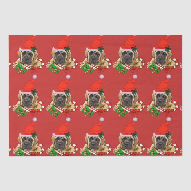 Niedlich English Mastiff Weihnachten Seidenpapier (Vorderseite)