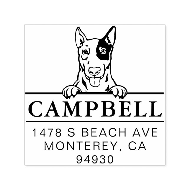 Niedlich EnglishBullterer Custom Dog Address Brief Permastempel (Design)