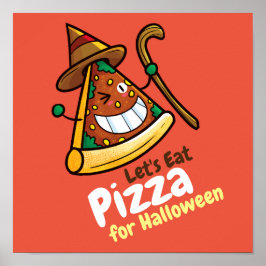 Niedlich essen wir Pizza Poster