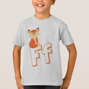 Niedlich F For Fox - Kids ABCD English Alphabet T-Shirt