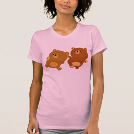Niedlich Facetischer Cartoon Bears T - Shirt