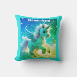 Niedlich Fairy Baby Unicorn grün Sparkling Fantasi Kissen