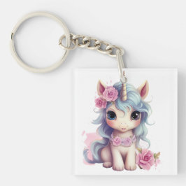 Niedlich Fairy Baby Unicorn Sparkling Fantasy Schlüsselanhänger