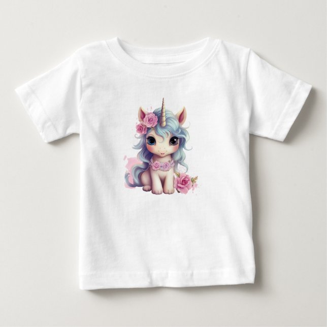 Niedlich Fairy Baby Unicorn Sparkling Fantasy T-shirt (Vorderseite)