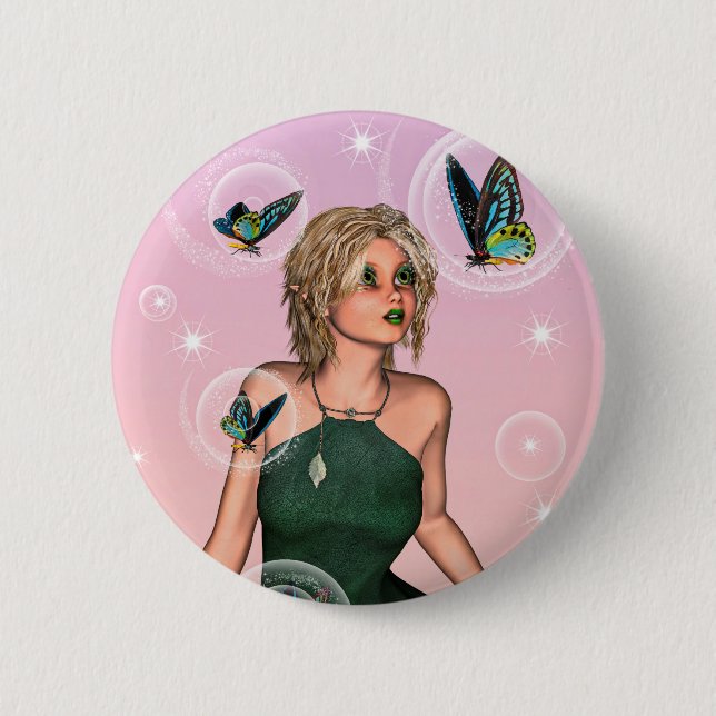 Niedlich Fairy Button (Vorderseite)
