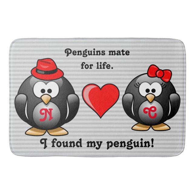 Niedlich fand ich meinen Penguin-Kameraden für Badematte (Vorderseite)