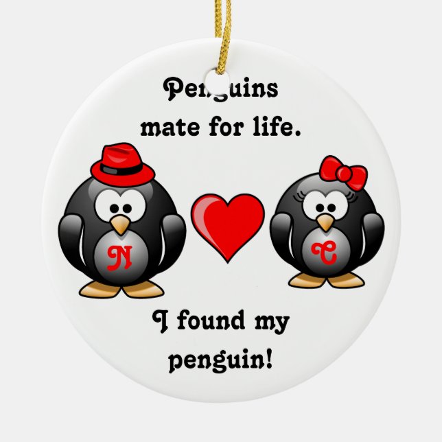 Niedlich fand ich meinen Penguin-Kameraden für Keramikornament (Vorne)
