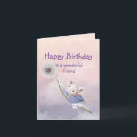 Niedlich Fantasy Birthday Friend Mouse Dandelion Karte<br><div class="desc">Die niedliche Fantasiemäuse hat einen Lüster weggeblasen. Eine tolle Geburtstagskarte für den Freund,  der Fantasie,  Tiere,  Mäuse,  Lüster Liebe</div>