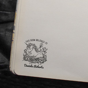 Niedlich Fantasy Unicorn Pony Buchzeichen Gummistempel