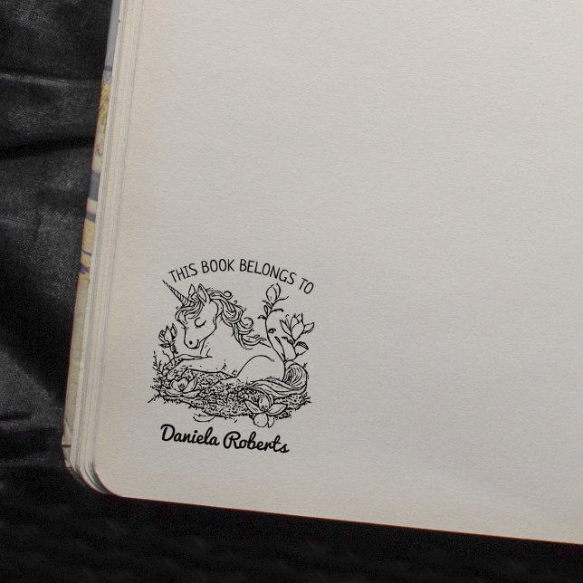 Niedlich Fantasy Unicorn Pony Buchzeichen Gummistempel (Von Creator hochgeladen)