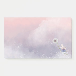 Niedlich Fantasy Watercolor Mouse Dandelion Fliege Post-it Klebezettel