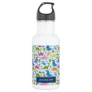 Niedlich & farbenfroh Dinosaurier Muster Kinder Pe Edelstahlflasche