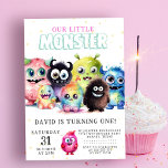 Niedlich farbenfroh unser kleines Monster 1. Gebur Einladung<br><div class="desc">Niedlich farbenfroh unser kleines Monster 1. Geburtstag Einladung</div>
