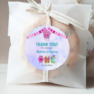 Niedlich farbenfrohe Geburtstagsparty Geschenkanhänger