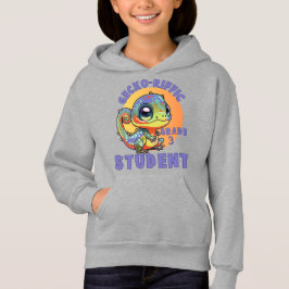 Niedlich-farbiges Gecko-Schuljahr Name Gecko-riffi Hoodie