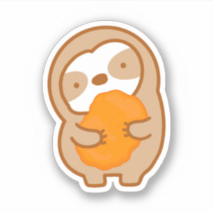 Niedlich Fast Food Chicken Nugget Sloth Aufkleber