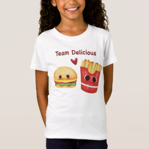 Niedlich Fast Food - Kawaii Junk Food Faces Baby B T-Shirt