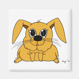 Niedlich Fat Bunny Square Magnet