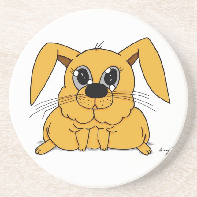 Niedlich Fat Bunny Untersetzer (Vorne)