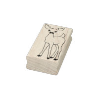 Niedlich Fawn Deer Rubber Briefmarke