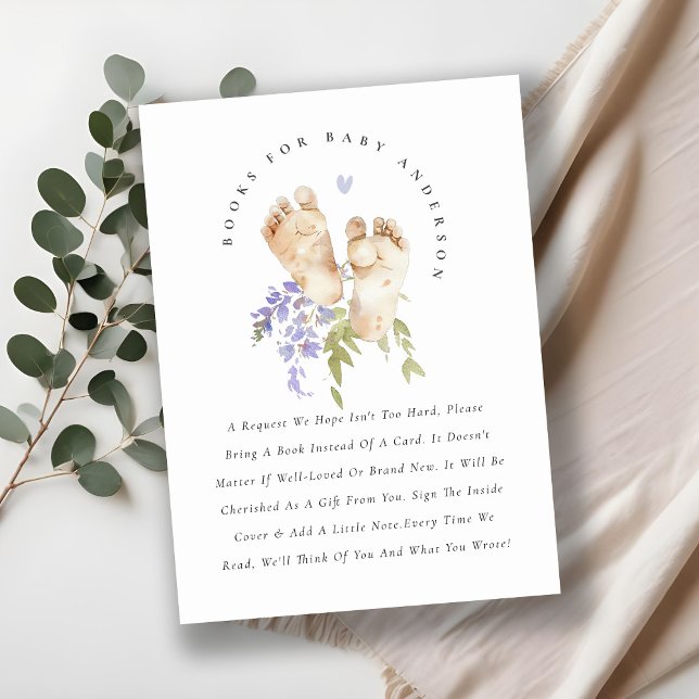 Niedlich Feet Blue Floral Boys Bücher für Babydusc Begleitkarte (Von Creator hochgeladen)
