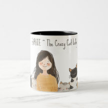 Niedlich Felines Crazy Cat Lady mit Namen