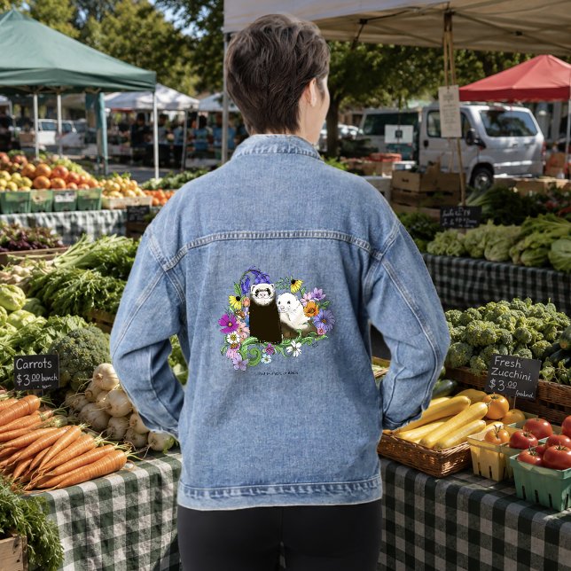 Niedlich Ferrets Floral Jeansjacke (Von Creator hochgeladen)