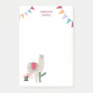 Niedlich Fiesta Llama & Cactus Post-it Klebezettel