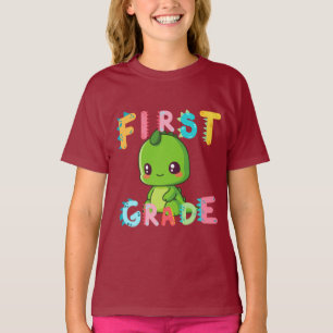 Niedlich First GRADE Dinosaurier Squad School Jung T-Shirt