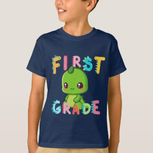 Niedlich First GRADE Dinosaurier Squad School Jung T-Shirt