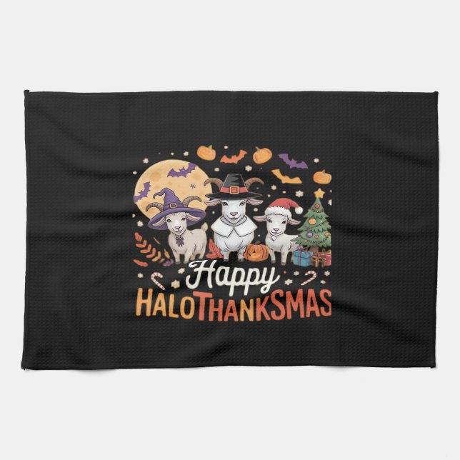 Niedlich Flamingo Erntedank ich bin kein Türkei! F Geschirrtuch (Horizontal)