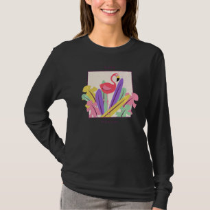 Niedlich Flamingo Flocking Graphics Apperal 2 T-Shirt