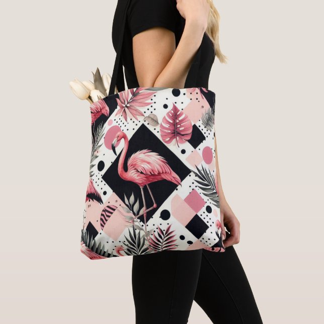 Niedlich Flamingo Geometric Tasche (Von Nahem)
