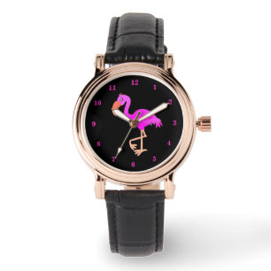 Niedlich Flamingo - Happy - Armbanduhr