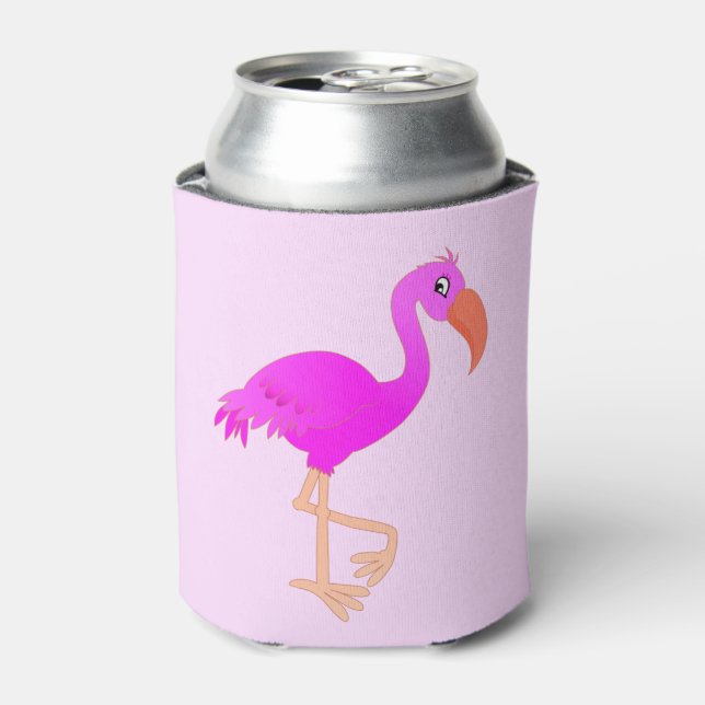 Niedlich Flamingo - Happy Dosenkühler (Kanne Vorderseite)