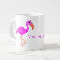 Niedlich Flamingo - Happy - Ihren Namen / Text hin