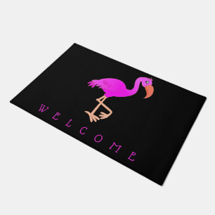 Niedlich Flamingo - Happy - Willkommen Fußmatte