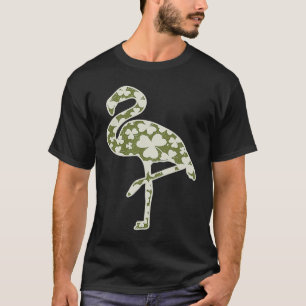Niedlich Flamingo Kleeblatts Irish St Patricks Day T-Shirt