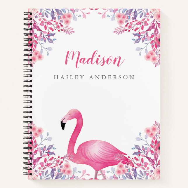 Niedlich Flamingo-Notebook Notizbuch (Vorderseite)