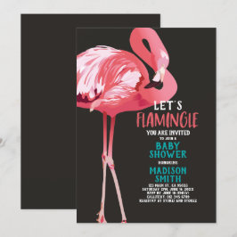 Niedlich Flamingo Tropical Let's Flamingle Baby Sh Einladung