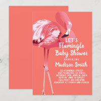 Niedlich Flamingo Tropical Let's Flamingle Baby Sh
