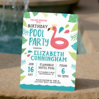 Niedlich Flamingo Tropical Pool Party Geburtstag