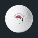 Niedlich Flamingo Wein Drinker Custom Team Golfball<br><div class="desc">Niedlicher personalisierter Flamingo-Gag-Golfball. Fügen Sie Ihren Namen oder Ihre Nachricht hinzu,  indem Sie oben auf die Schaltfläche "Personalisieren" klicken</div>