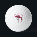 Niedlich Flamingo Wein Drinker Custom Team Golfball<br><div class="desc">Niedlicher personalisierter Flamingo-Gag-Golfball. Fügen Sie Ihren Namen oder Ihre Nachricht hinzu,  indem Sie oben auf die Schaltfläche "Personalisieren" klicken</div>